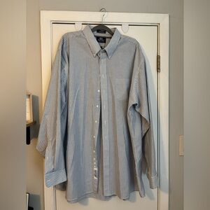 Stafford Classic Blue and White Pinstripe Shirt